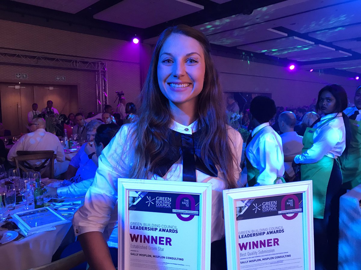 opensourcegreen's tweet photo. Congratulations @SallyMisplon ! Established Green Star and Best quality submission! #GBCSA2018 #RaceToZero https://t.co/7VYCFCPmgX