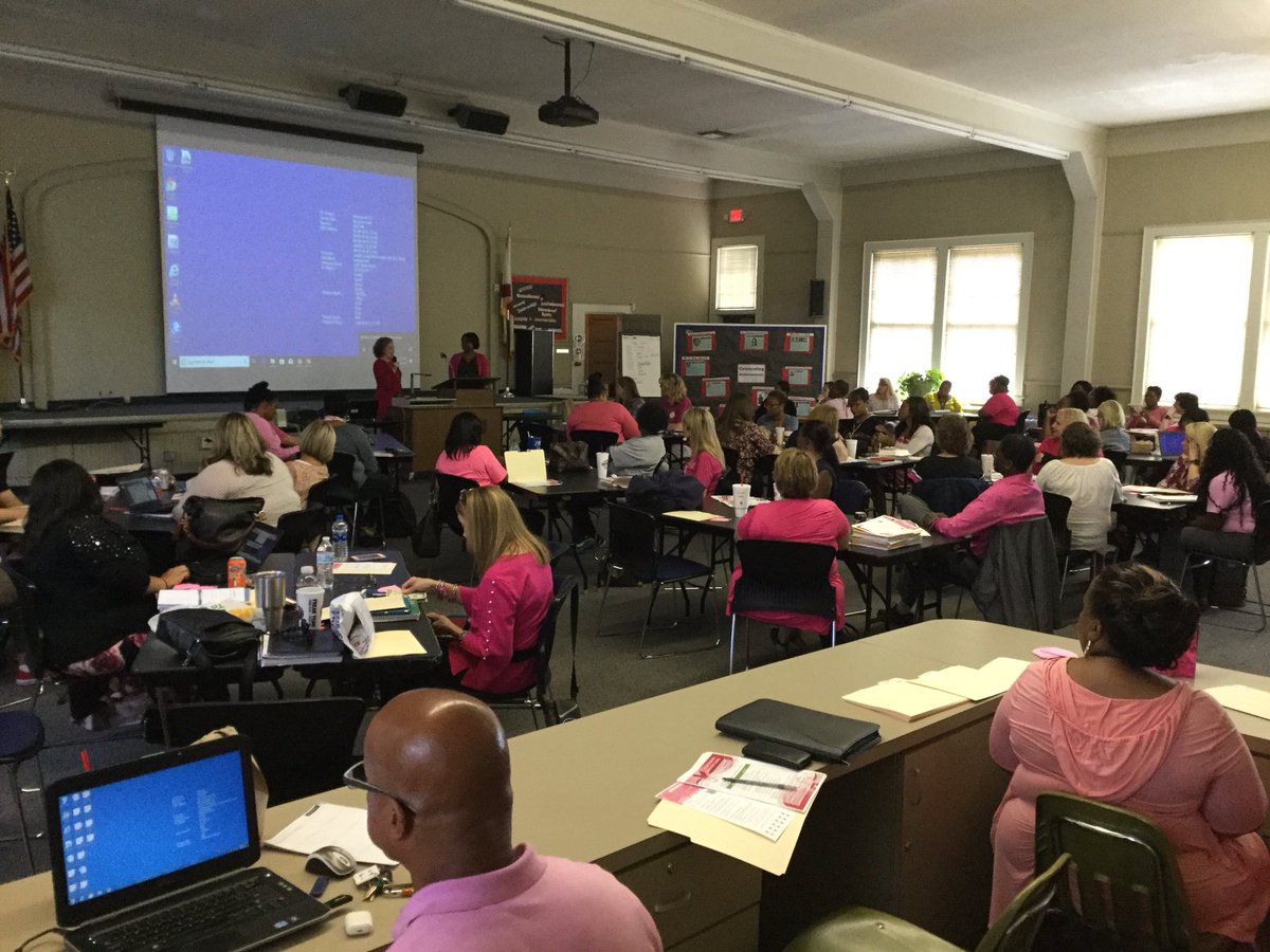In honor of Breast Cancer Awareness month, the MPS SPED Dept. wore pink for a teacher leader training, which focused on due process procedures, annual goal reports, and execution of proper referral protocols necessary to service students better. <a href="/DegaSuper/">SuperDega</a> <a href="/SquadSped/">Montgomery Public Schools SPED SQUAD</a>