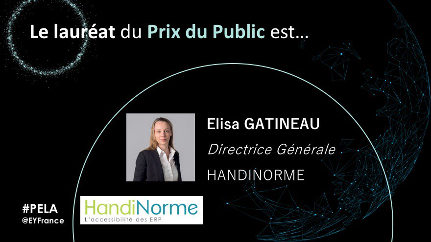 EYFrance's tweet photo. Félicitations à @Handinorme, qui remporte le Prix du Public pour la région Nord de France ! 😊 #EYPitchUp #PELA https://t.co/XC9SVPP6iP