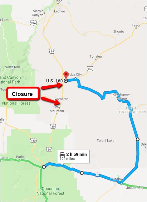 US 89 Road Cerrada (Page - Flagstaff) - Actualización 2018 - Foro Costa Oeste de USA