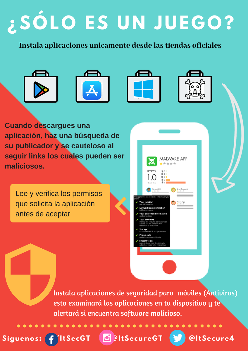 ITSecure4's tweet image. Revisa los permisos que le das a las aplicaciones antes de instalarlas y asegúrate de que el proveedor es de confianza. #AseguratuInformación