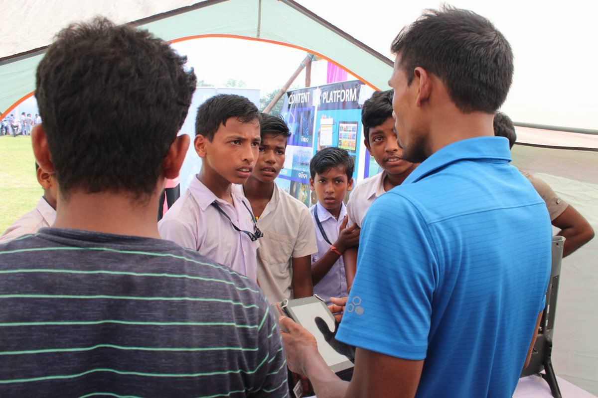 sushant1991's tweet photo. #Shikhya got to share some space and represent itself at #Gramotsav2018 at Tangi organized by #XSRM BBSR where students from nearby schools got a taste of Shikhya's e-learning programme.#ruraleducation,#schooleducation,#village,#elearning https://t.co/oFebIqpxVw