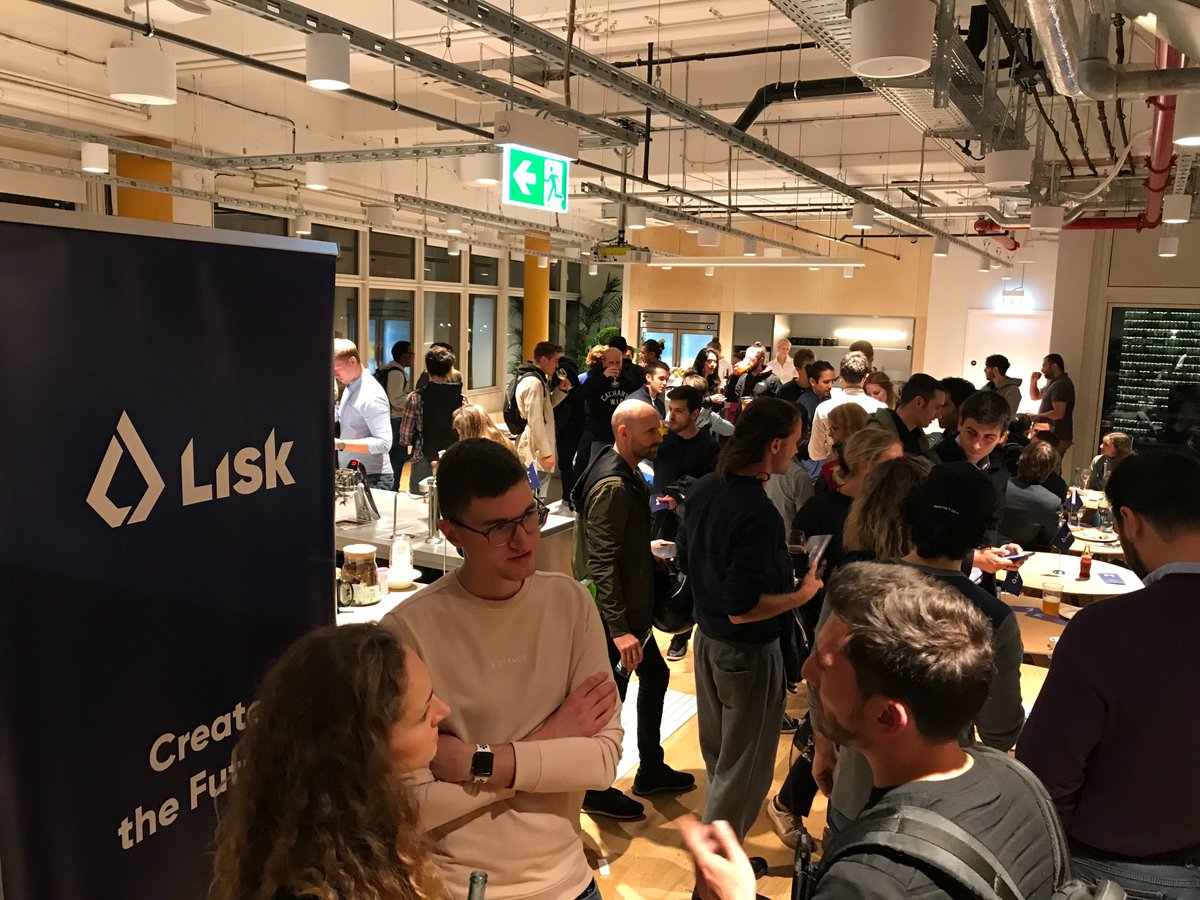 Lisk's tweet photo. 🤝🇩🇪 Such a fantastic meetup in Berlin! It was our pleasure to meet so many passionate #blockchain enthusiasts and dedicated #Liskers. A big shout out to all the amazing people who came to the #LiskBerlinMeetup.🎉 https://t.co/7DFJvEXd2j