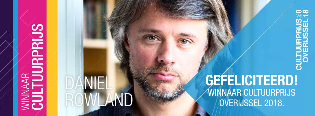 Yes! 🎉 Daniel Rowland wint Cultuurprijs Overijssel 2018 🎉! #CPO18 #cultuurprijs
