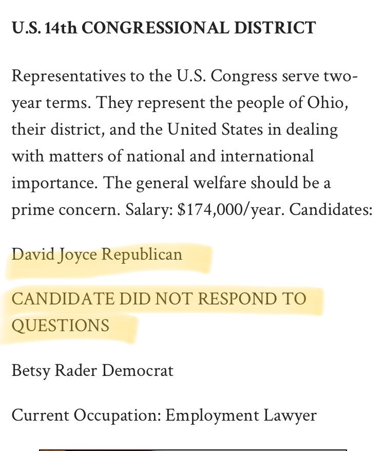 c_joyce_k's tweet photo. @RepDaveJoyce must not be aware that half of his constituents are women. Maybe that’s why he didn’t respond to the @lwvohio questionnaire. https://t.co/LeKl38fCdZ