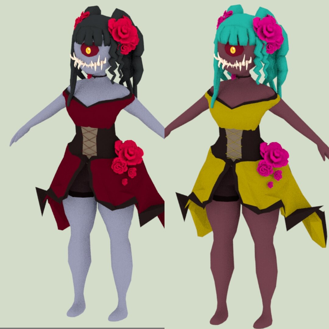 FishieCosmia's tweet photo. My monster child. So many colors that i love!!!
#3DModeling #lowpoly #lowpolycharacter #monstergirl #colorsful #spooky #Blender3d https://t.co/A6JTtLEAzu