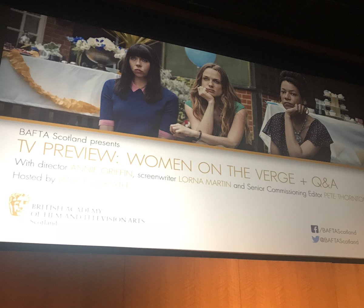 A brilliant night with <a href="/BAFTAScotland/">BAFTA Scotland</a> celebrating #WomenOnTheVerge before it starts on <a href="/wchannel/">W</a> next Thursday.