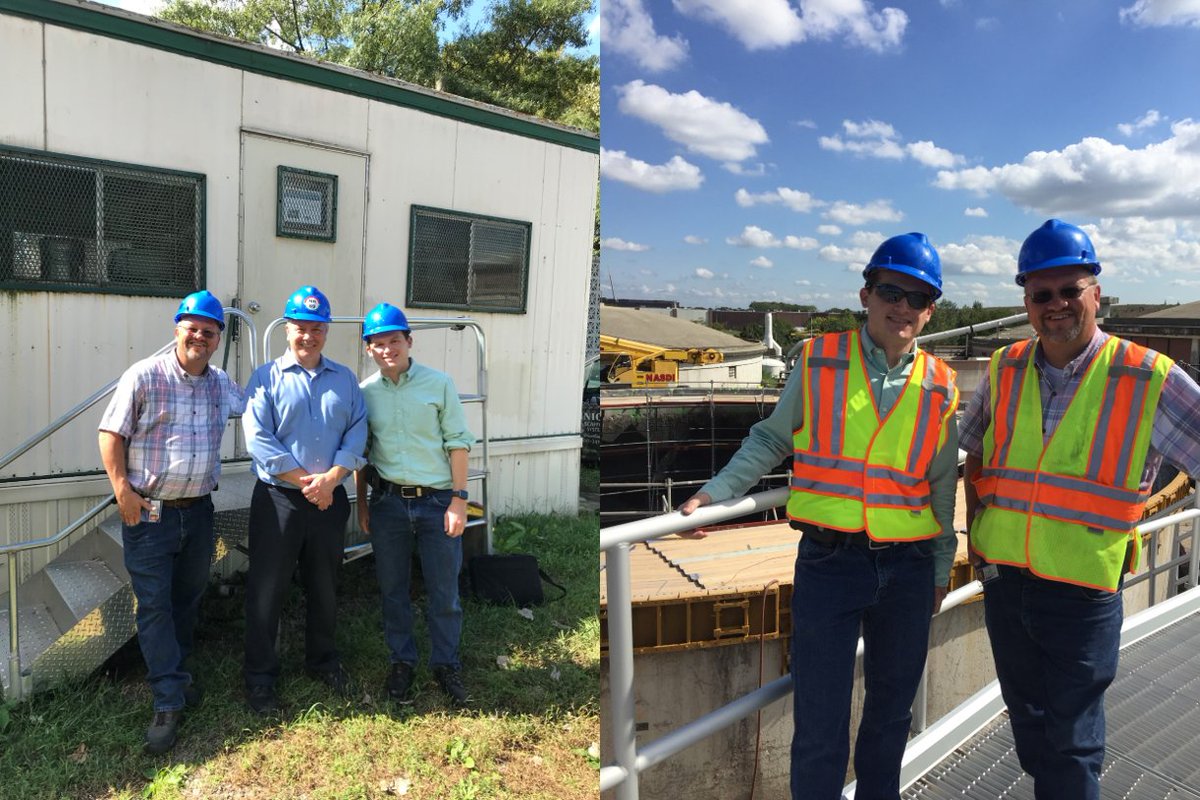 Great day taking a tour of our #EnergyEfficiency Project at DEP's 26th Ward WWTP. We are upgrading the anaerobic digester gas collection system to improve the quality of renewable ADG gas. #CustomerSiteVisit #WasteWaterTreatmentPlant #TeamWork
