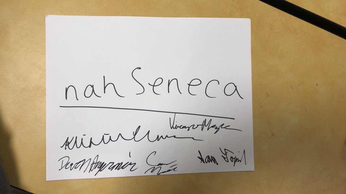 TigersDen10's tweet photo. The great merge of 2018. Report to normal student section this Friday ⚪️⚪️ #betterthanever #nahseneca #welovemaenza https://t.co/yZGlRZCdQu