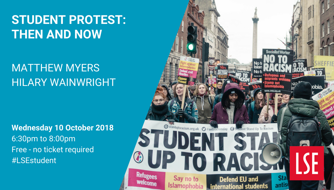 LSE Events (@lsepublicevents) on Twitter photo Fifty years on from the events of 1968, prominent activists from different generations will examine the significance of student protest then and now. <a href="/MattJMyers/">Matt Myers</a> <a href="/hilarypepper/">hilary wainwright</a> <a href="/RMilibandLSE/">Ralph Miliband @ LSE</a> #LSEstudent bit.ly/2RpkyBS Fifty years on from the events of 1968, prominent activists from different generations will examine the significance of student protest then and now. <a href="/MattJMyers/">Matt Myers</a> <a href="/hilarypepper/">hilary wainwright</a> <a href="/RMilibandLSE/">Ralph Miliband @ LSE</a> #LSEstudent bit.ly/2RpkyBS