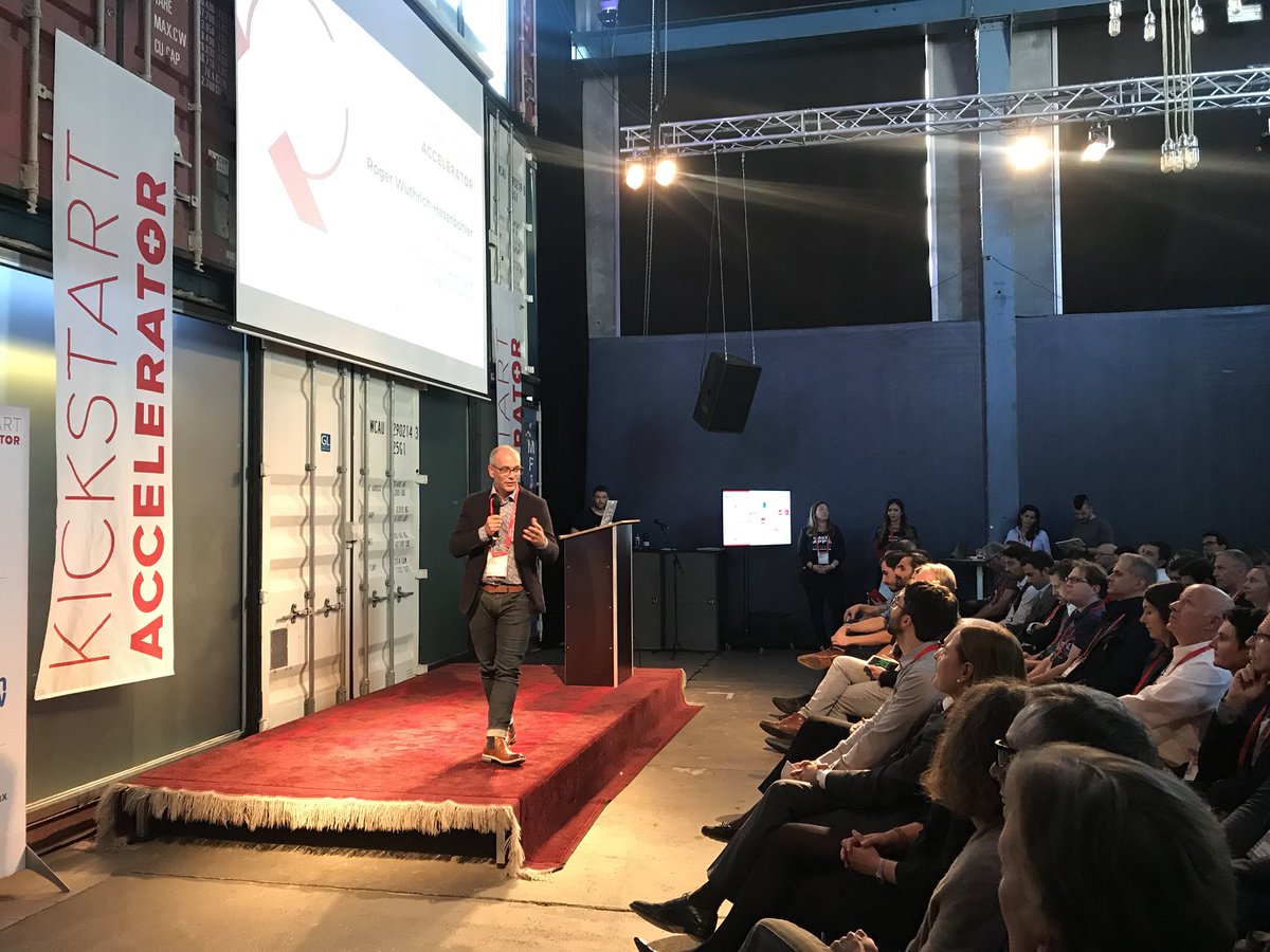 kickstart_inno's tweet image. „Take the opportunity to connect with each other!“ @rogerwuethrich / @Swisscom_de @dgt_switzerland on the Kickstart stage. #makeithappen #kickstarters18