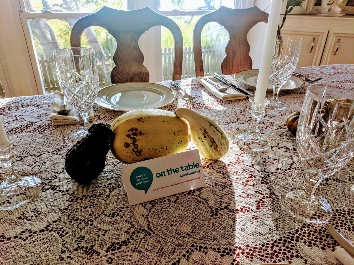 cgibbons's tweet image. The table is set! Ready for some good discussion and good eatin'. #LowcountryOnTheTable