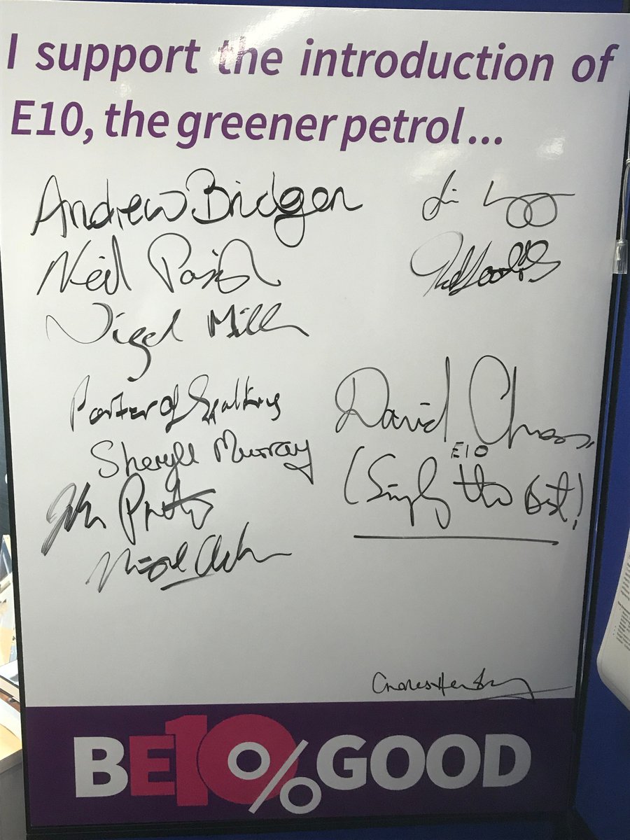 The results are in! At #LabourConference2018 <a href="/UKLabour/">The Labour Party</a> , 255 delegates &amp; 17 politicians signed up to show their support for #E10, the greener petrol. At #ConservativeConference2018 #CPC18 <a href="/Conservatives/">Conservatives</a>, 216 delegates &amp; 11 politicians signed up! Thank you to all those who did so!