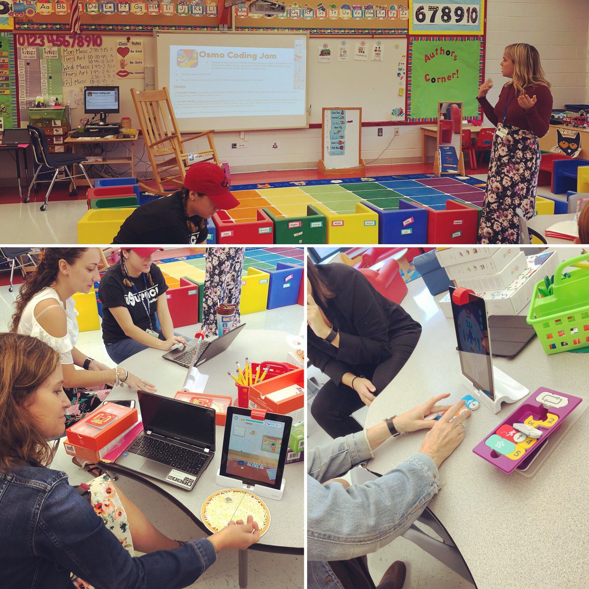 Morgan_Gross's tweet image. Early morning #Osmo PD with Ms. Chelsea @abbott_elc ! #PizzaCo #CodingJam @AdamDLindstrom