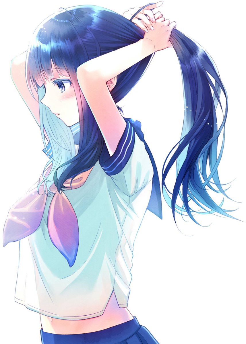 「ポニーテール #イラスト #創作 」|柏原えんのイラスト