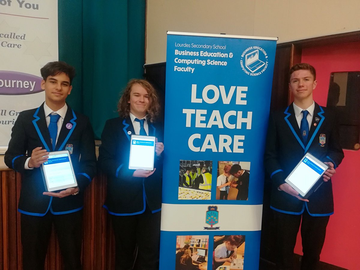 LourdesBECS's tweet photo. Some of our S6 Digital Leaders gathering information from our S1 Parents the other evening. #digitalstrategy #movingforward #changingworld @Schools_Digital https://t.co/6ujqSIVQcP