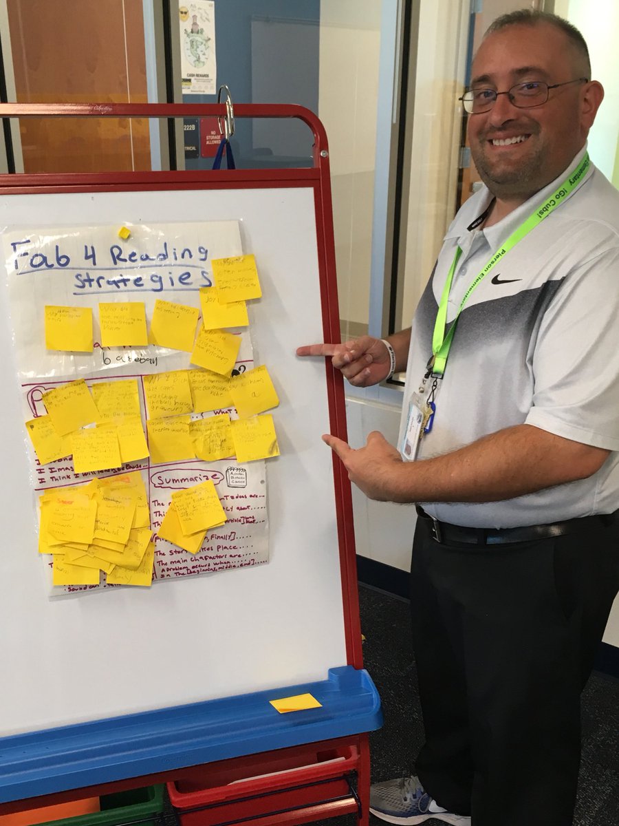 Mr. S’ Fab 4 reading strategies! #PiersonCubs