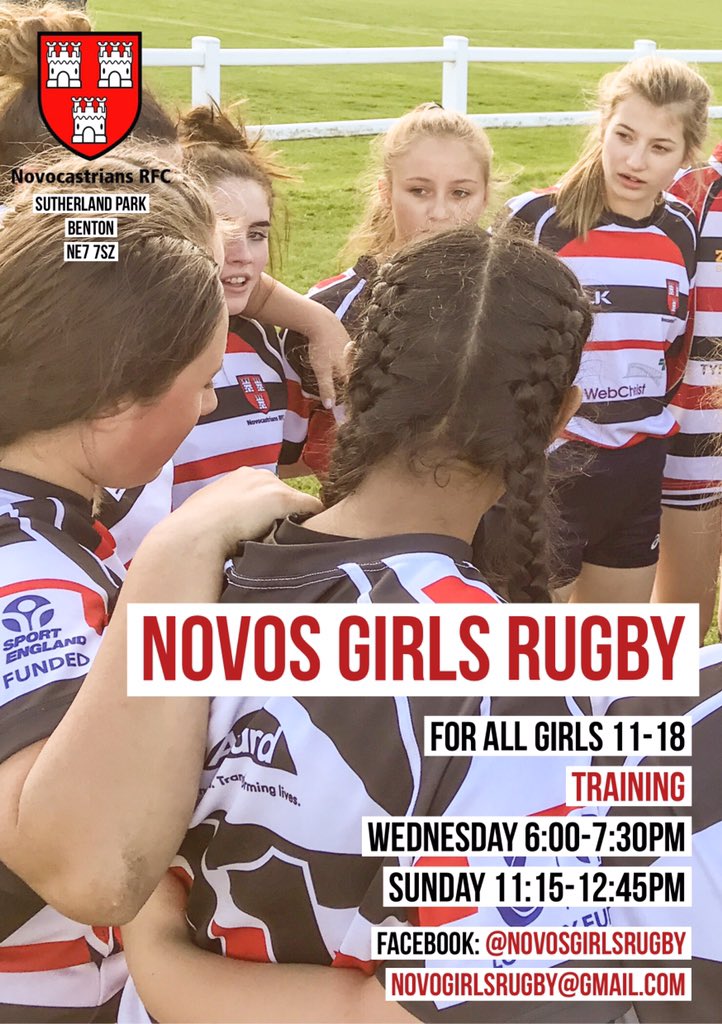 NovosGirls's tweet photo. Almost 50 girls are now members are Novos Girls Rugby. Get down to training to join the funnest and fastest growing girls section in the North East #ThisGirlCan https://t.co/GShS6FQXjg