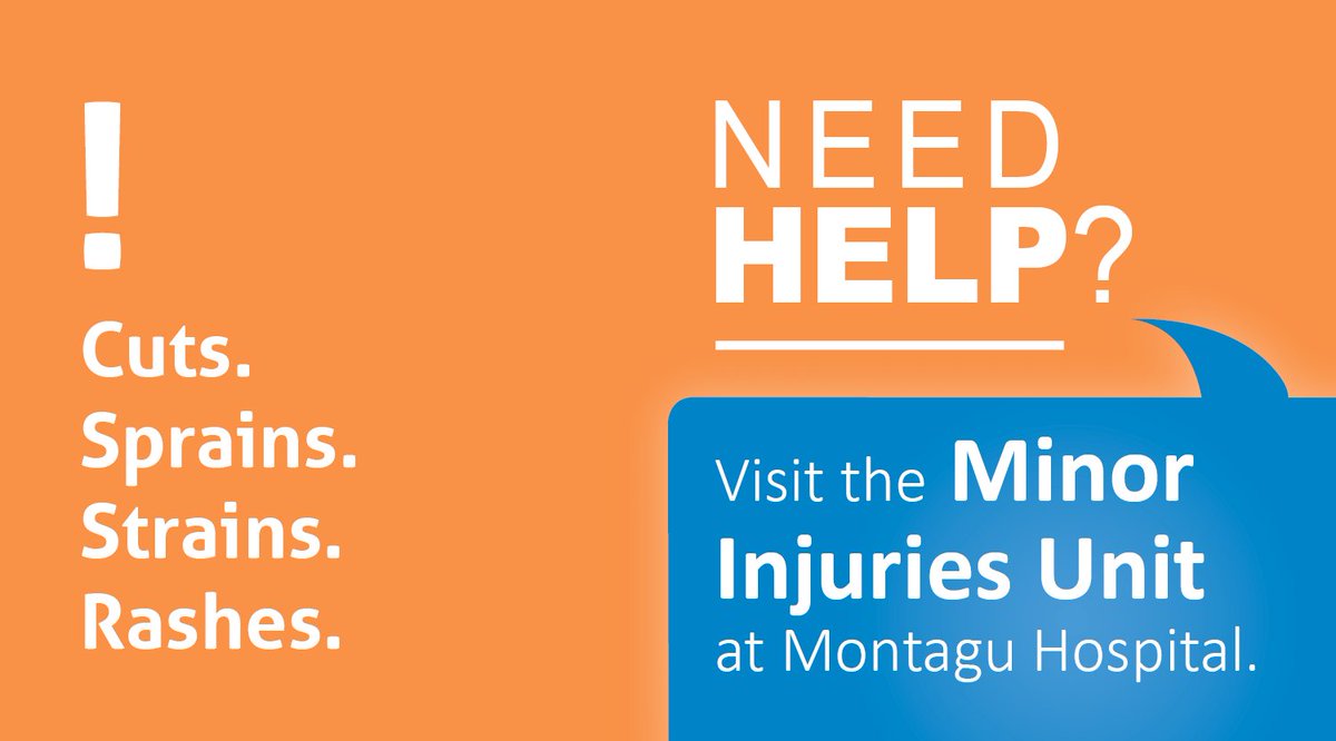 DBH_NHSFT's tweet photo. Whether it’s a sprain, strain or tricky looking rash, you can always visit your Minor Injuries Unit – and it’s usually quicker than a trip to the Emergency Department! #SystemPerfect https://t.co/MwSxDByybE https://t.co/J5kyRlRnmI