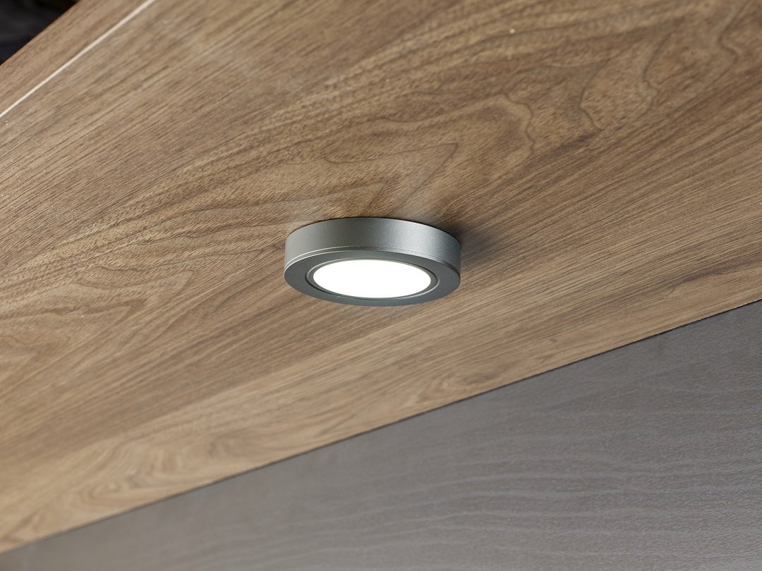 With the success of the DLC LED cabinet downlight we are pleased to introduce this in an anthracite finish. Perfect for the current trend of dark woods and grey finishes for today's cabinets and furniture. Available in recessed and surface mounted. Contact us today 01268 544488