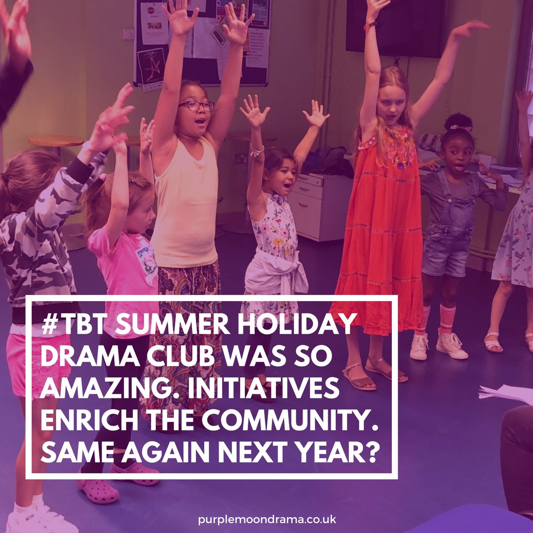 Our Summer Holiday Drama Club was so amazing. It gave us all the feels. These Enrich the community with the all important arts. Same again next year? 😄 #purplemoondrama  #ArtForAll #Dramaforchildren #eastlondonarts #TBT  #ThrowbackThursdays