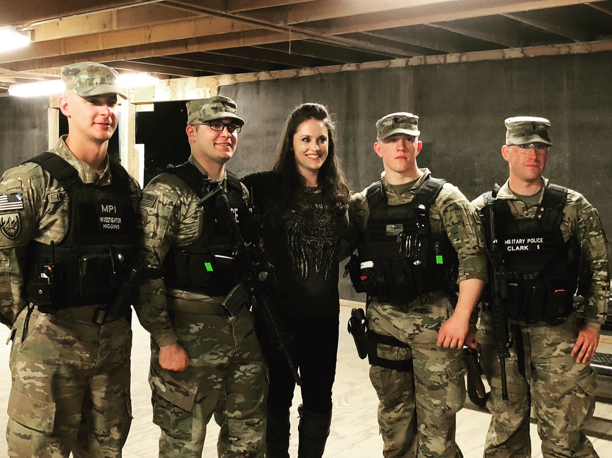 rachellipsky's tweet photo. A #TBT to one of our shows in #Afghanistan pictured here with some MP’s that were watching over us during our show #RachelLipsky #ArmedForcesEntertainment #CountryMusic #CMAArtist #NewMusic #NewArtist https://t.co/HPbVSJsvv9