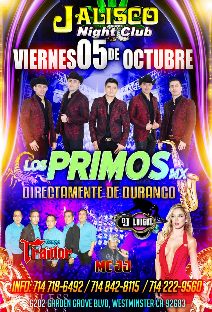 Razaaaa mañana viernes 5 de Octubre vamos a estar bien ajetreados con dos tocadas esperemos tengan la oportunidad de ir a escucharnos ahí en California los bailes se vana poner rebuenos !!
🎶🎶🤠🤠💃🕺🎷🎸🥁🎙️
