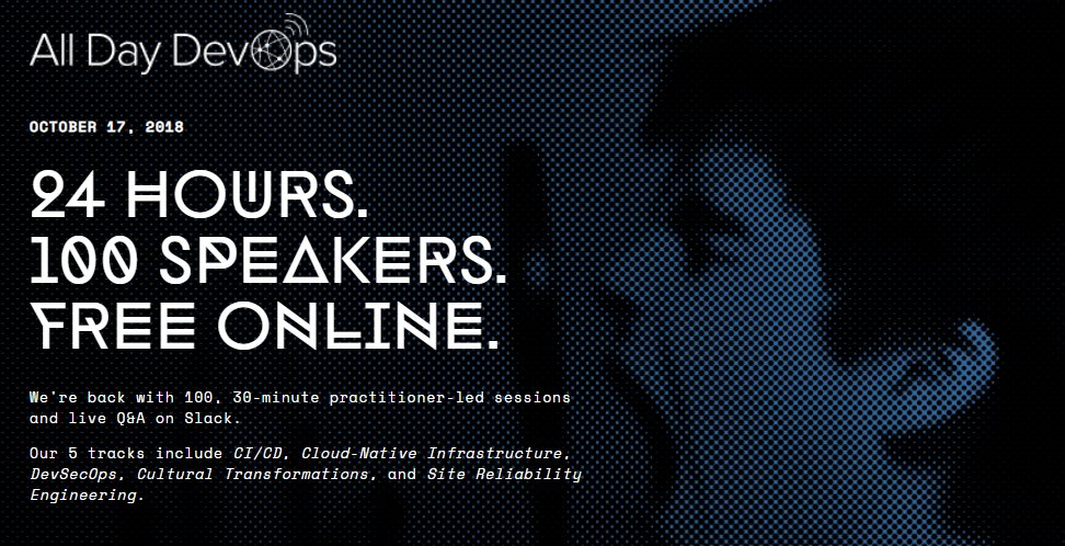 NOLAmeetup's tweet photo. The All Day DevOps event is fast approaching! RSVP for free to access 24 hours of speakers and events on October 17 https://t.co/Lm51lvx0GQ https://t.co/5EC7TEKrJG