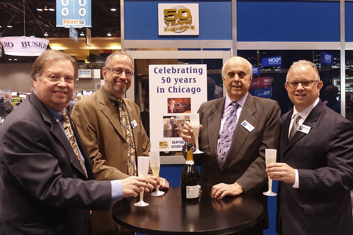 SpielAssociates's tweet photo. Celebrating our 50th Print/Graph Expo show. The video is coming soon. https://t.co/LxeZKhiy8C
