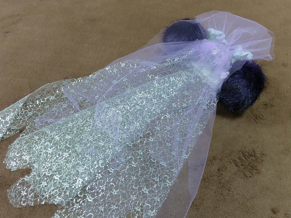 くりぴよ 去年買ったカチューシャをリメイク中 つけたら完成 なんやけど 失敗感 W 花嫁カチューシャ ディズニーハロウィーン T Co Yyomh6hewa Twitter