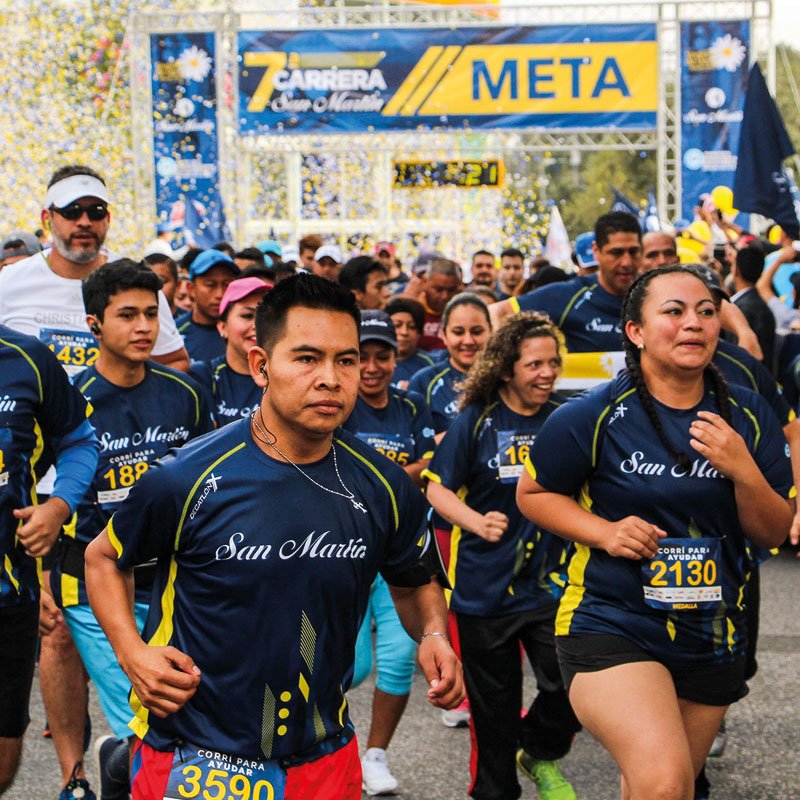 ¡Estamos cada vez más cerca de la 8va Carrera San Martín a beneficio de Fundación Margarita Tejada! Adquiere tu ticket en tu San Martín más cercano, Sports and Marketing, agencias de Banco Industrial bajo el convenio 240 o Cielito Lindo Taquería.