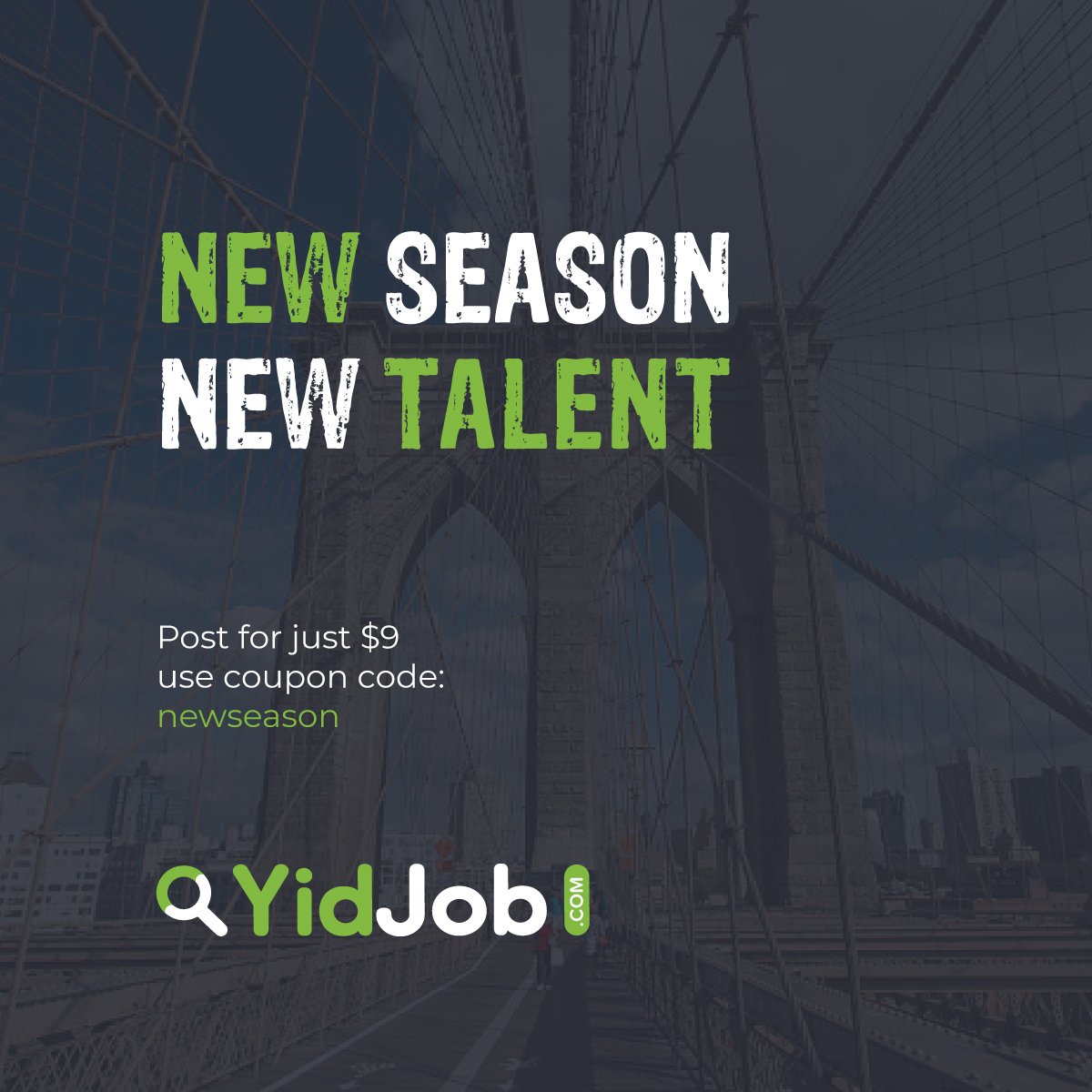 yid_job's tweet photo. New season, (find) New Talent.  
Post for just $9 use coupon code: newseason https://t.co/yZnwLtuKmv 
#Yidjob https://t.co/vl3k1y2Z9S