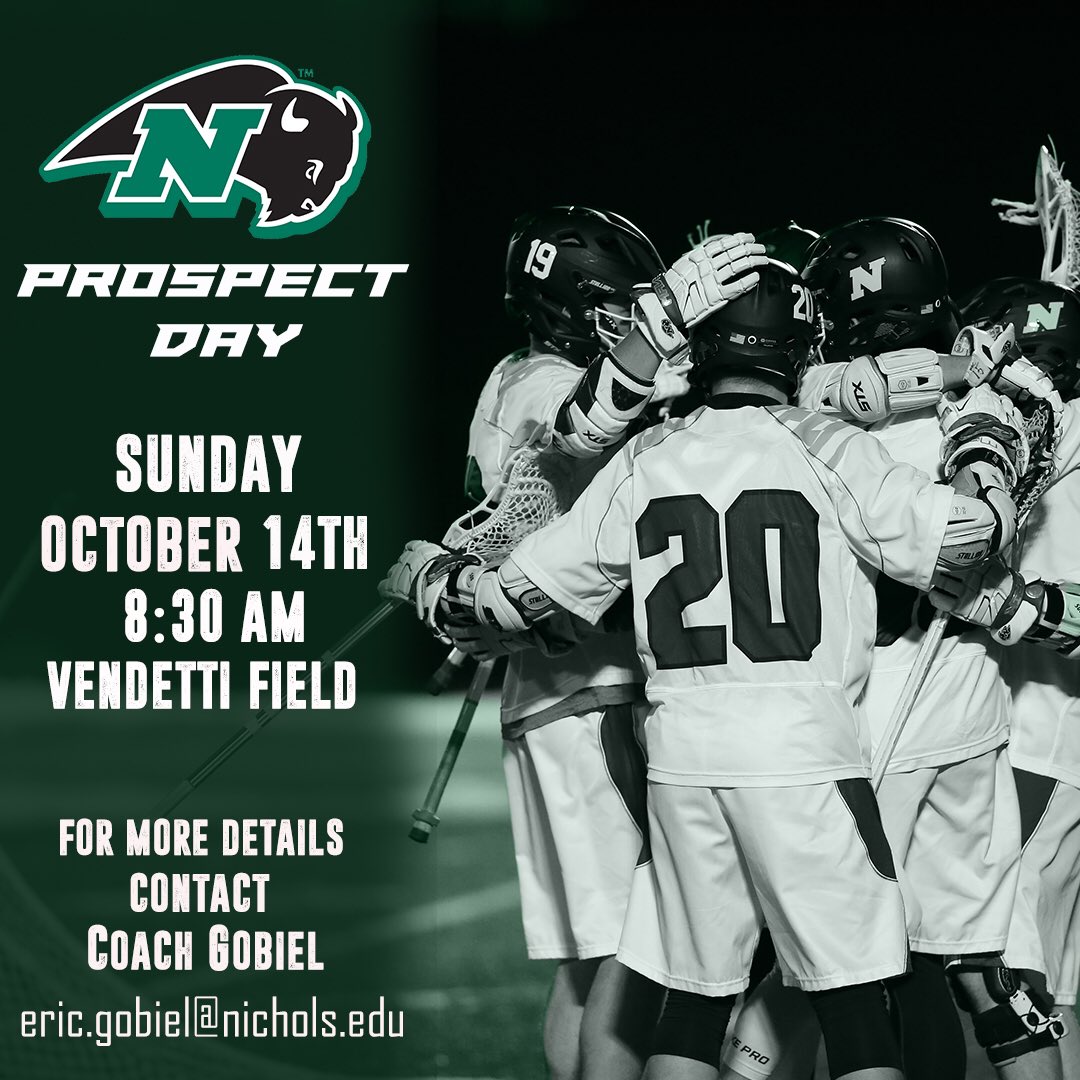 Join the herd! Men’s prospect day October 14th. Clinic, tour and lunch; register by emailing Coach Gobiel.
