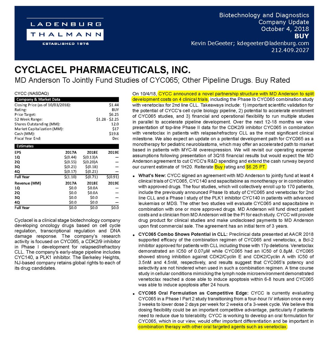 _B_I_O_T_E_C_H_'s tweet photo. $CYCC decrease the viability of #CLL cells by over 90% in lymphnode mimimicro data provided rationale for clinical #combination of CYC065 and #venetoclax in CLL
$ABBV #MD_Anderson https://t.co/gn7UjV6jrk