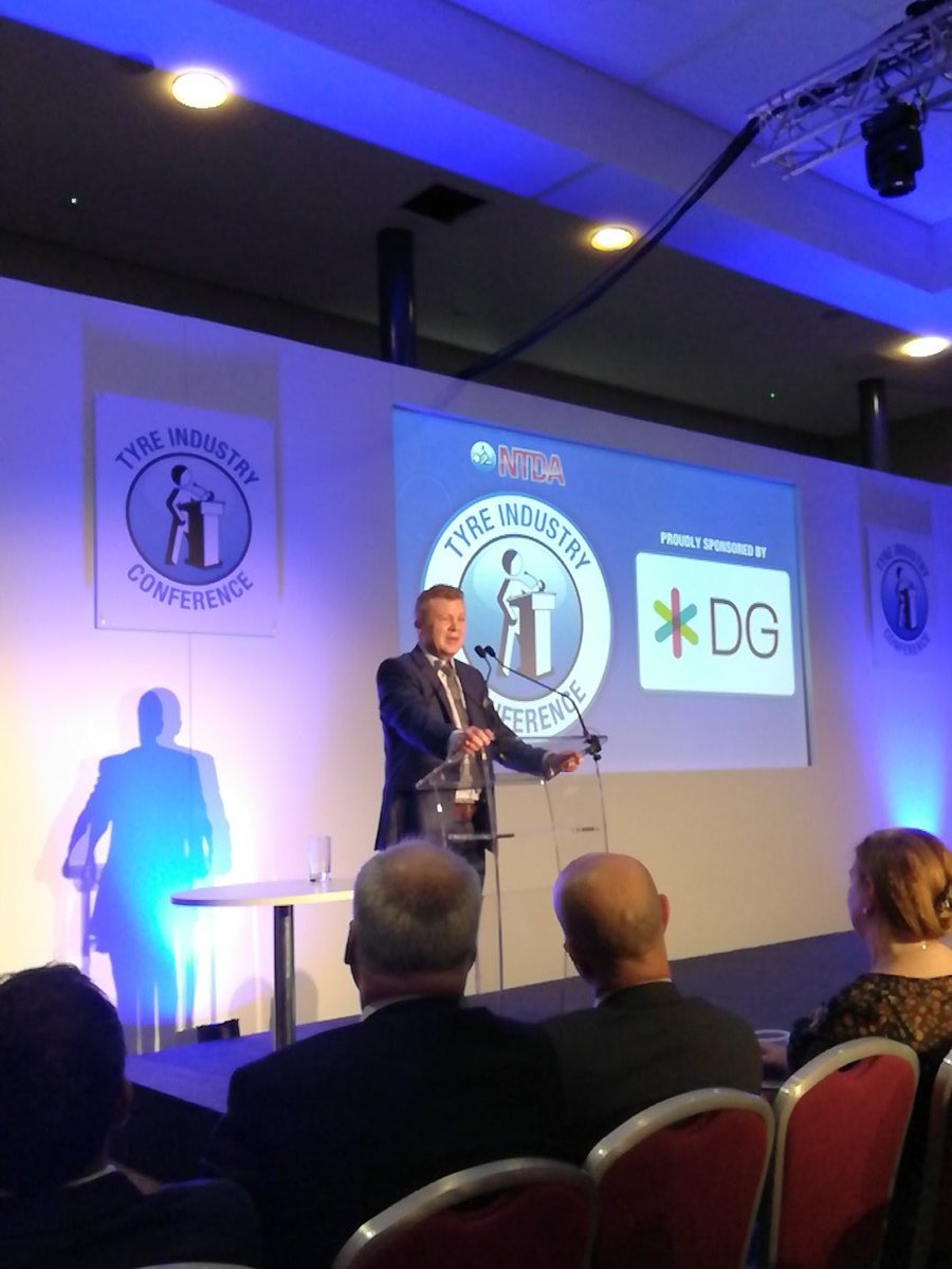 Tyrepress's tweet photo. Stefan Hay closes this year's conference after an inspirational message about the importance of expressing excellence throughout a team from Paralympic gold medallist Marc Woods. #TIC2018 See you later for our Twitter coverage of the @TyresNTDA Tyre Industry Awards #TIA2018 https://t.co/03DXvRHgkC
