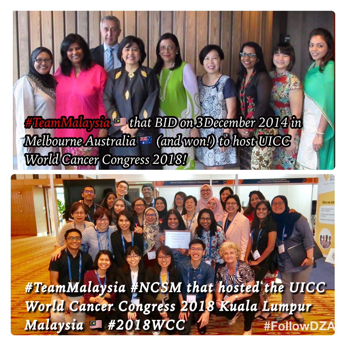 datozuraidah's tweet photo. Congrats #TeamMalaysia We successfully concluded the #2018WCC UICC World Cancer Congress KL Malaysia !!! @uicc TQVM @canceractionmy @dinamired @SanchiaAranda @bernamadotcom #NCSM #FollowDZA @chedetofficial @DrDzul @KKMPutrajaya @DGHisham https://t.co/sckMN3mMfN