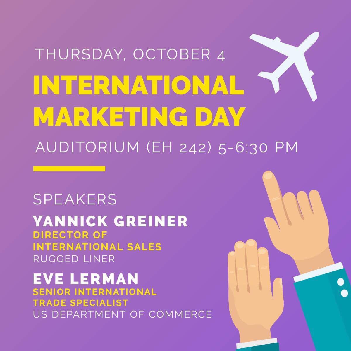 AMA_OU's tweet image. DAY 4 IS HERE EVERYONE! Today's event is International Marketing Day! Please stop by 242 Elliot Hall to listen to our guest speakers at 5! See you all there😍