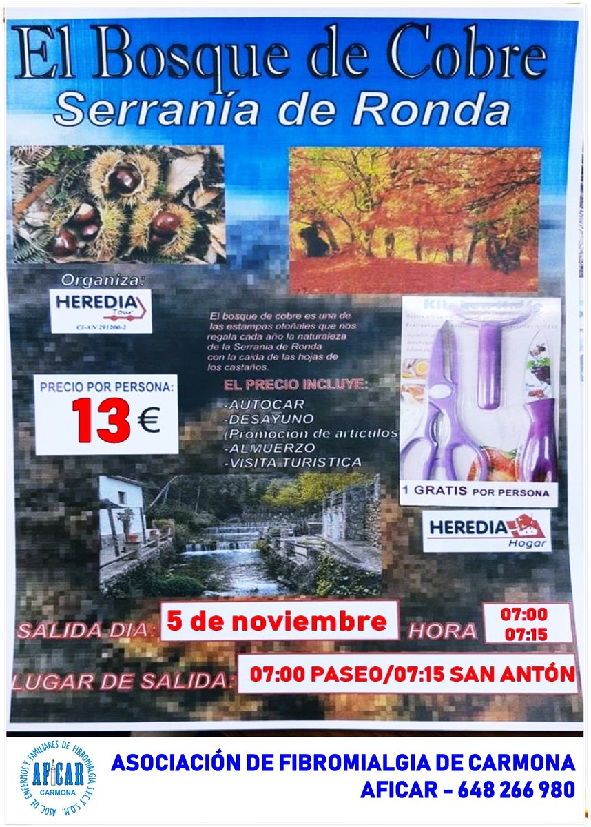 AFICARCarmona's tweet photo. ¡Nos vamos al Bosque de Cobre! apúntate al "Bus de la Alegría". https://t.co/hPY2vAw5QM