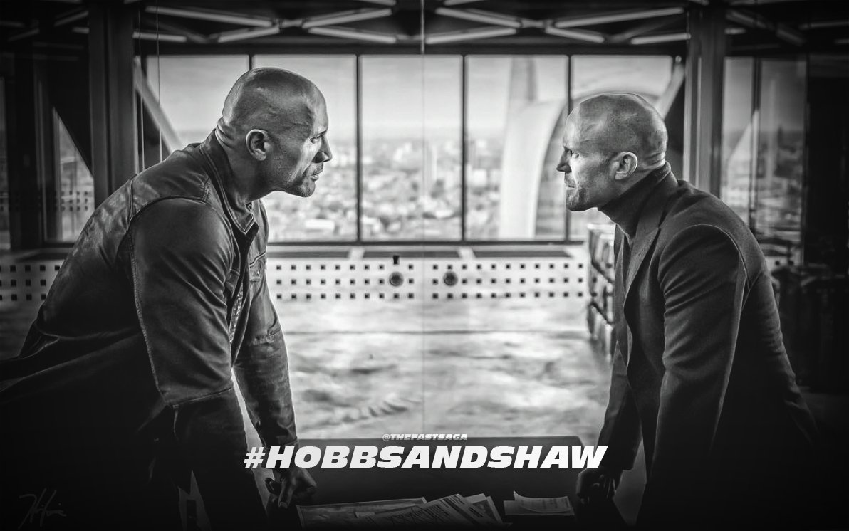 FastFamily's tweet image. .@TheRock squares up against #JasonStatham in the first look at the #HobbsAndShaw film, coming Summer 2019. @FastFurious