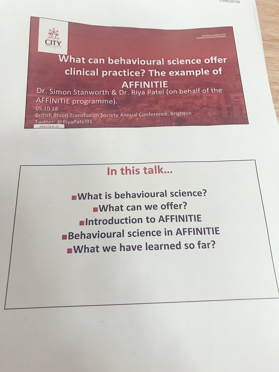 All prepped and ready for tomorrow’s talk, Simon and I will be presenting at 9am in syndicate room 2 come along if you would like to hear more about the #AFFINITIE trial #BBTS2018 #BBTSBrighton