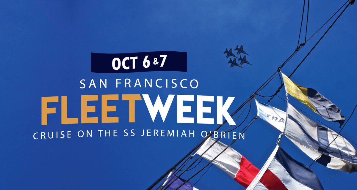 Join Bistro Boudin aboard the SS Jeremiah O'Brien for Fleet Week! We'll be grilling hamburgers, hotdogs, and of course, serving our famous Clam Chowder all day long! Get your tickets at ssjeremiahobrien.org/pages/cruises-…