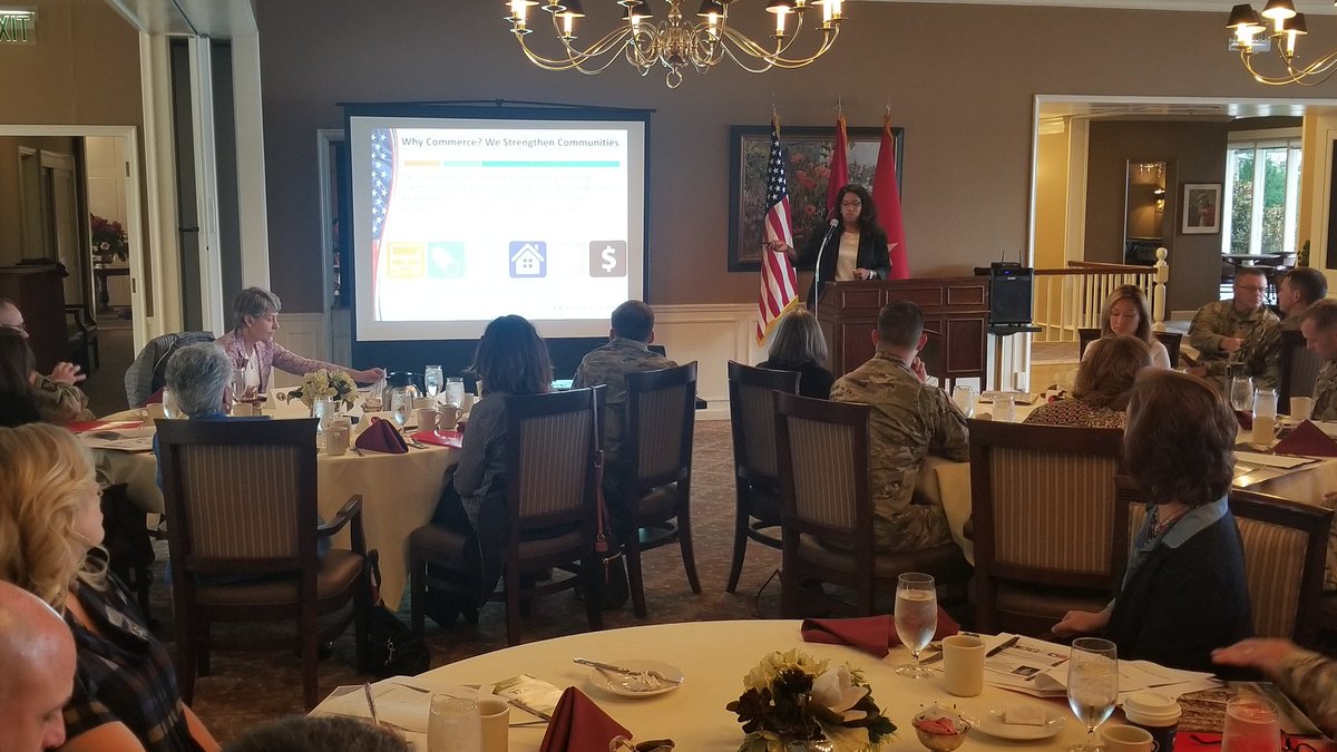 WDVA's tweet photo. "We treat the military as an industry...we think of you as a statewide economy all to yourself," @WAStateCommerce @RepReeves speaking to the importance of focusing on the military and defense sector of the WA State Military Transition Council. #WSMTC https://t.co/sy4E2EtLuc