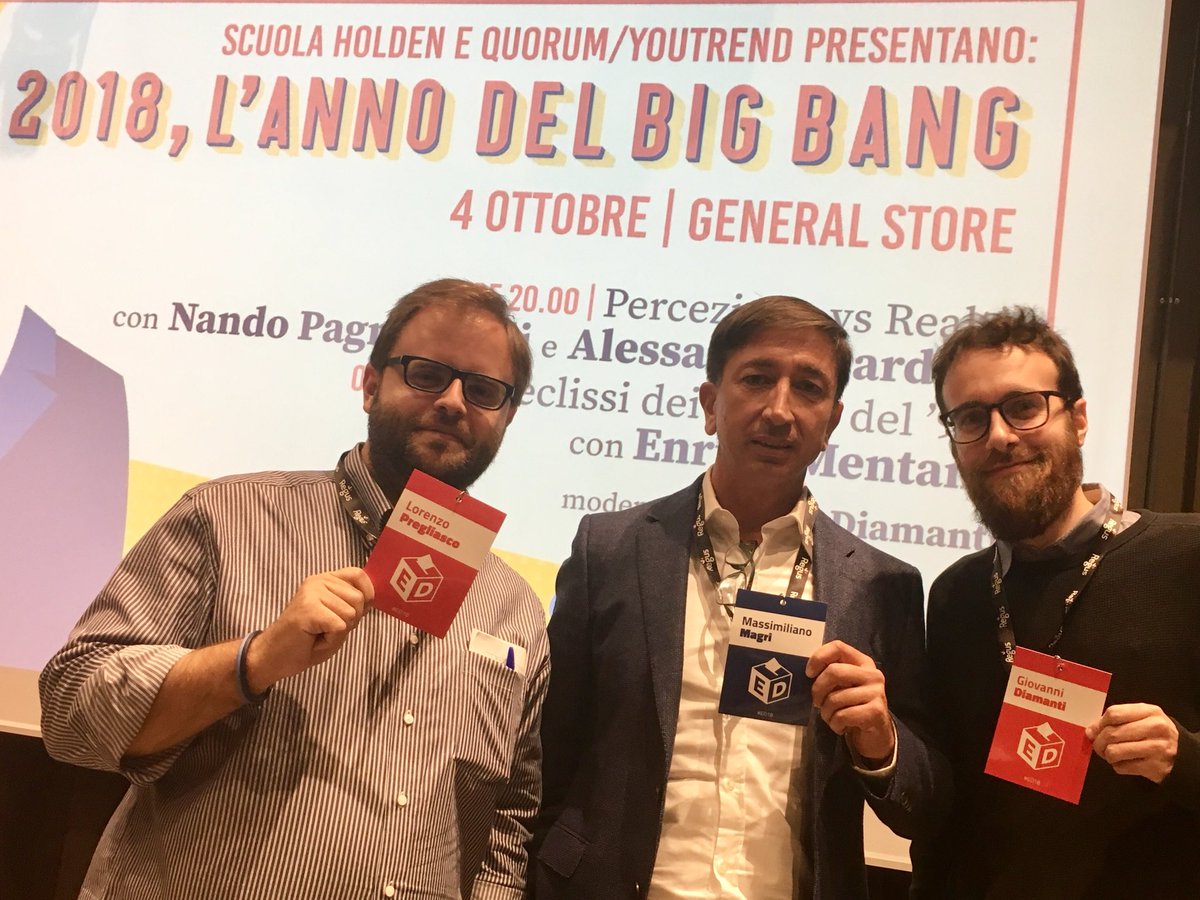 maxmagri's tweet photo. #ED2018 Torino con @lorepregliasco e @giodiamanti di YouTrend, aspettando @EnricoMentana https://t.co/ETBvtql2cM