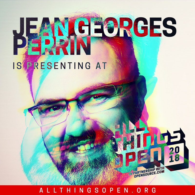 AllThingsOpen's tweet image. We're excited to have @jgperrin, Senior Architect/CEO of Oplo, presenting at #AllThingsOpen! allthingsopen.org/speakers/jean-…