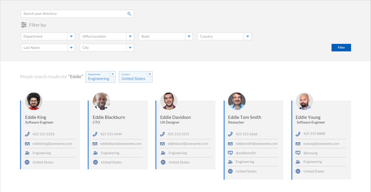 stewartIsland's tweet photo. The @Hyperfish employee directory webparts are Sweeeet ! https://t.co/e6qA98DmwZ people at your finger tips!!! nice work @c_f_johnson @BrianGCook @_danstoll @Hyperfish and all of the HF team! https://t.co/p5iw1brBfG