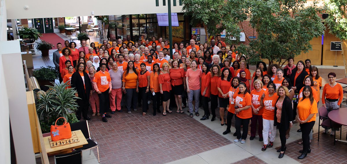 PeelSchools's tweet photo. Today, staff at our HJA Brown Education Centre wore orange to commemorate &amp; honour the strength &amp; bravery of residential school survivors. #OrangeShirtDay #EveryChildMatters https://t.co/xwKYrPhAh7