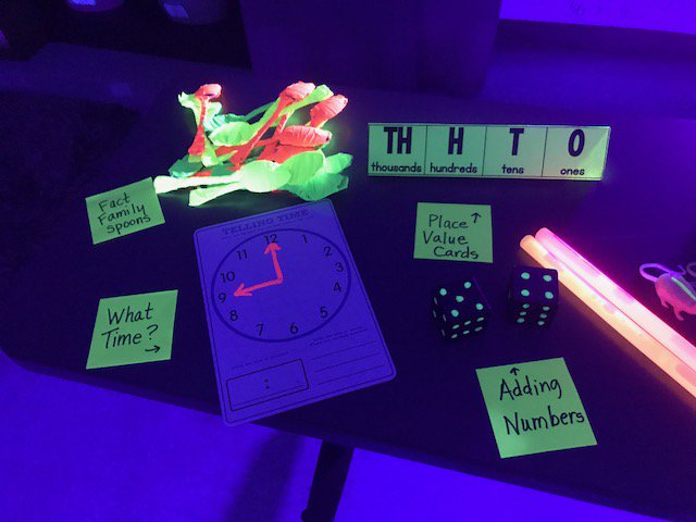 BeltonISD's tweet image. @NorthBeltonMS students in Mrs. Adams class had a glowing good time last week reviewing math concepts like measuring, solving for area and perimeter, and counting money. #GlowMath #BISDcreates #BISDmoments