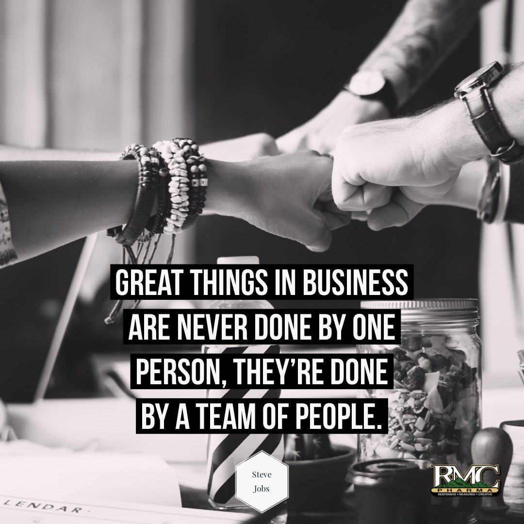 RMCPharma's tweet photo. At RMC Pharma, we integrate our team with your team to solve problems and advance programs. 
#ThursdayThoughts #teamwork #pharma #gmp #RMCPharma #Workingtogether #ThursdayMotivation #Integration #problemsolving https://t.co/zpBhQ4p2Ro