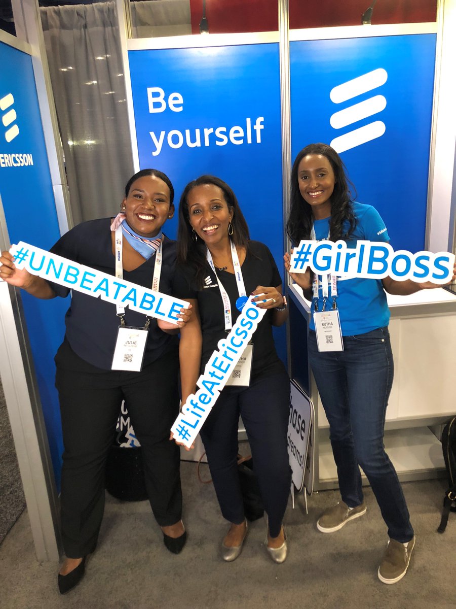 EricssonUR's tweet photo. Last week, we showcased our commitment to empowering women technologists at the Grace Hopper Celebration in Houston, Texas. More than 600 candidates stopped by the Ericsson “Be yourself” booth to learn about career opportunities and snap a picture at our photo booth. https://t.co/HK77eWx6ya