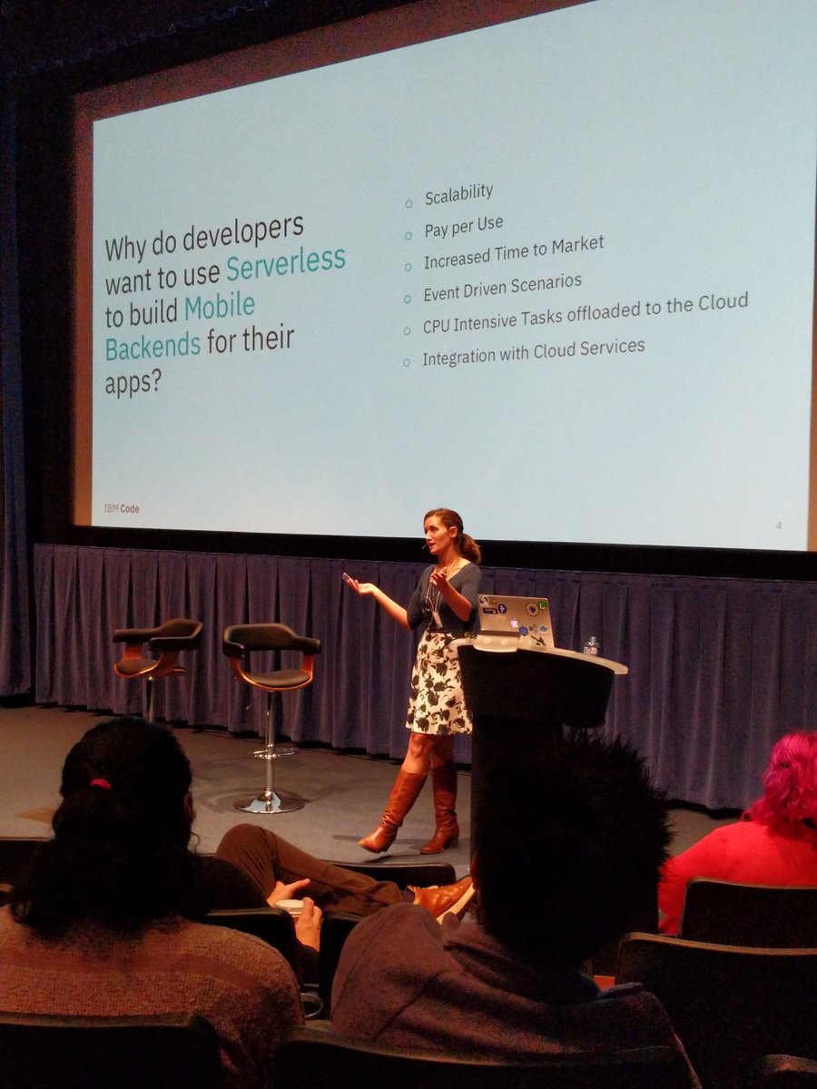 brianleroux's tweet image. IBM&apos;s @BeeMarieV talking about serverless Swift! 🌟🌟🌟🌟🌟 #serverlesssea